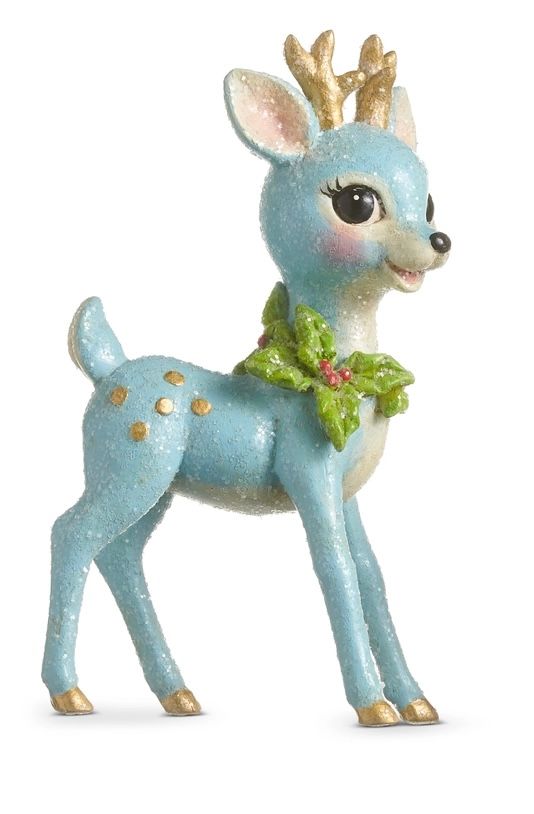 Retro Deer Ornament, Color: Blue