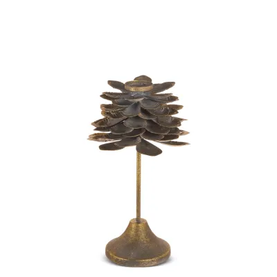 Antique Pinecone Candle Holder