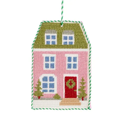 Needlepoint House Ornament