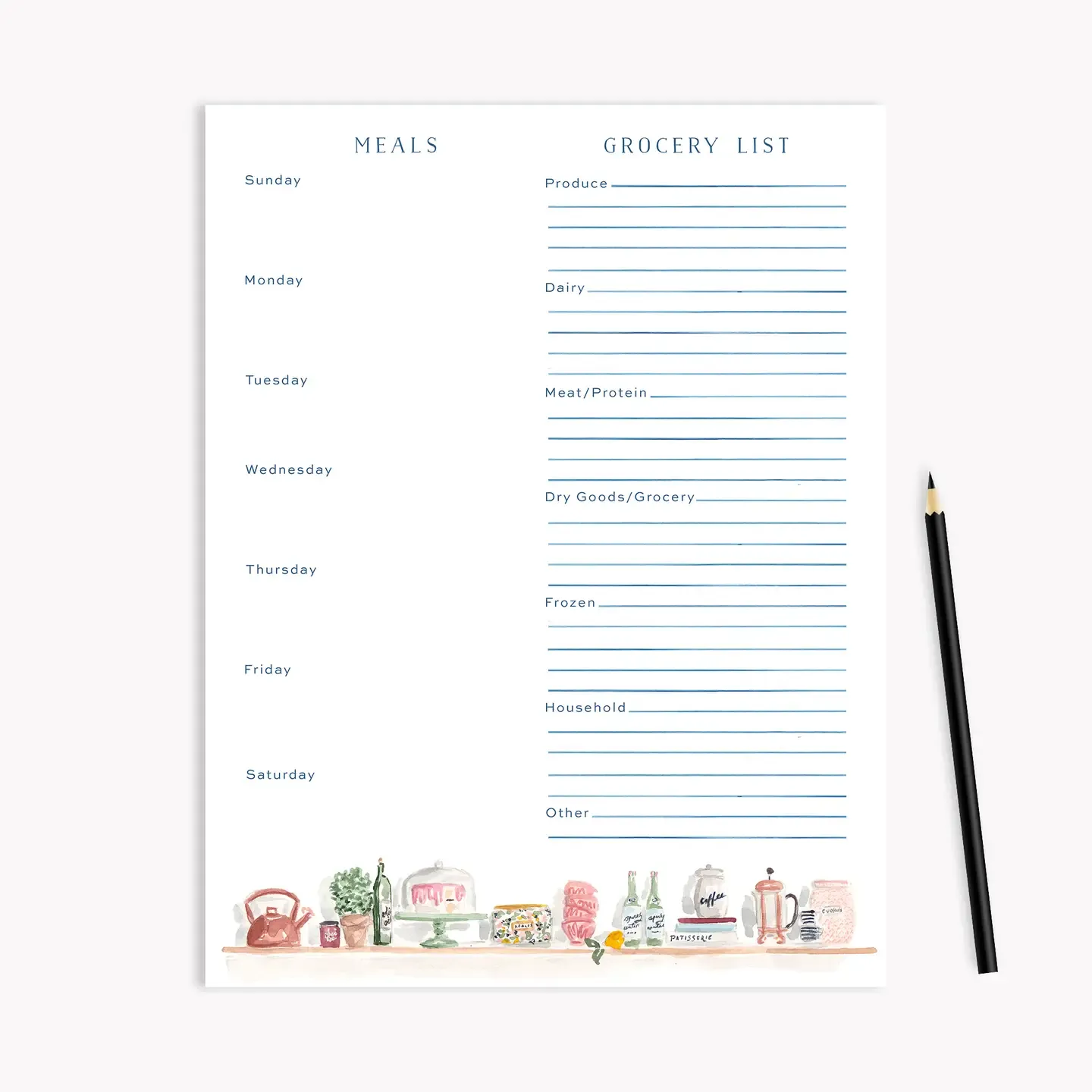 Menu Planning Notepad