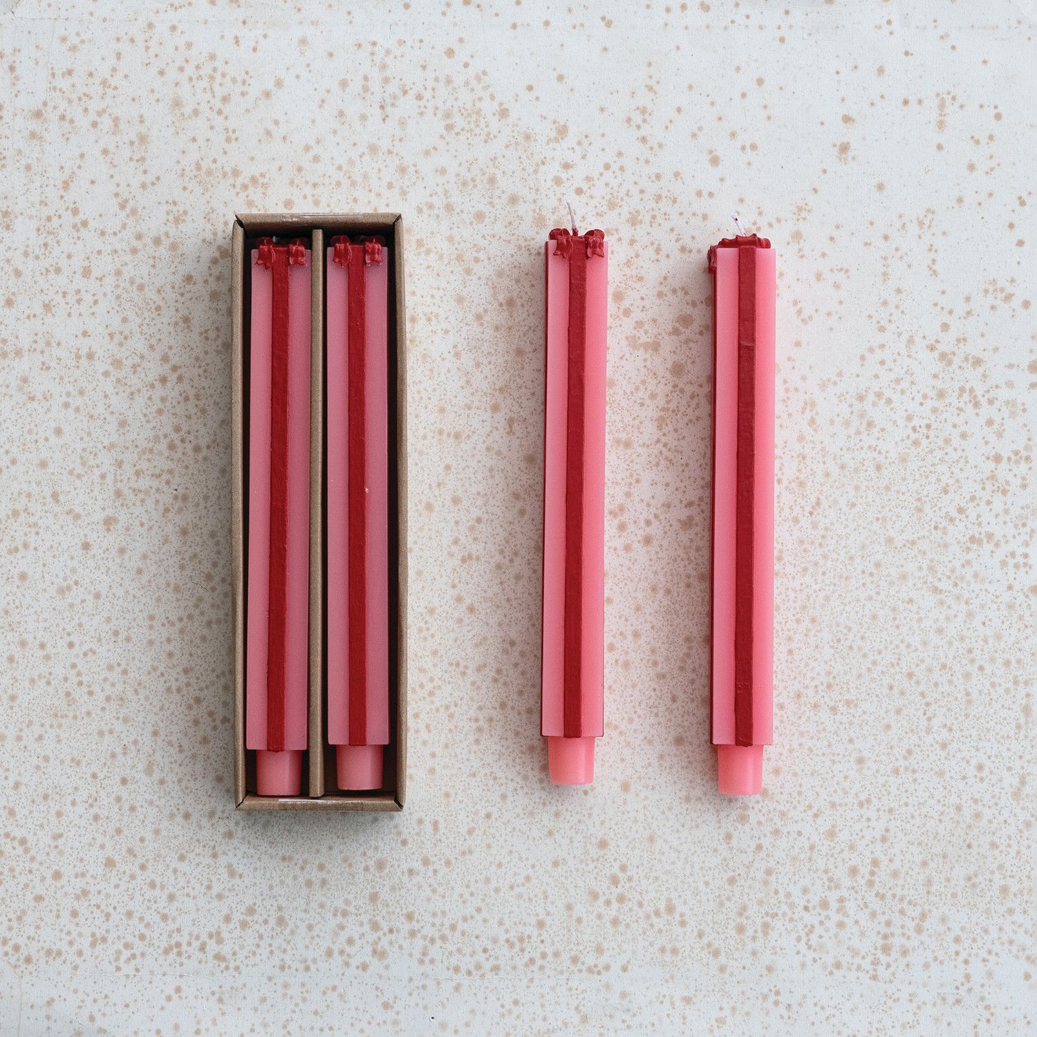 Christmas Present Taper, Color: Pink/Red, Size: 10"