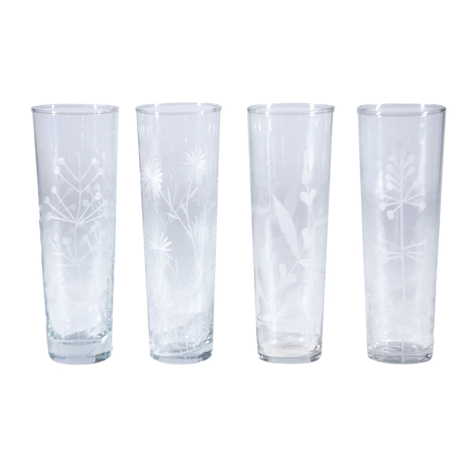 Hand-Blown Botanical Drinking Glass