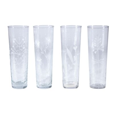 Hand-Blown Botanical Drinking Glass