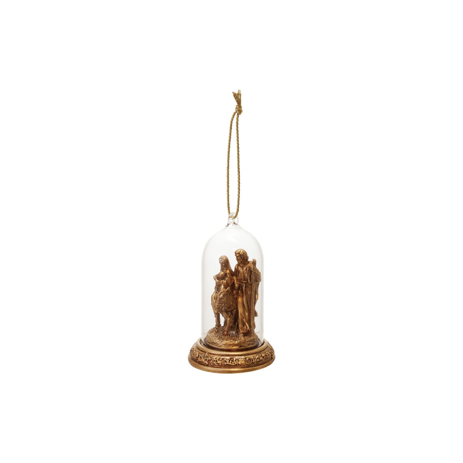 Holy Family in Cloche Ornament
