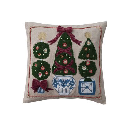 Christmas Topiaries Pillow