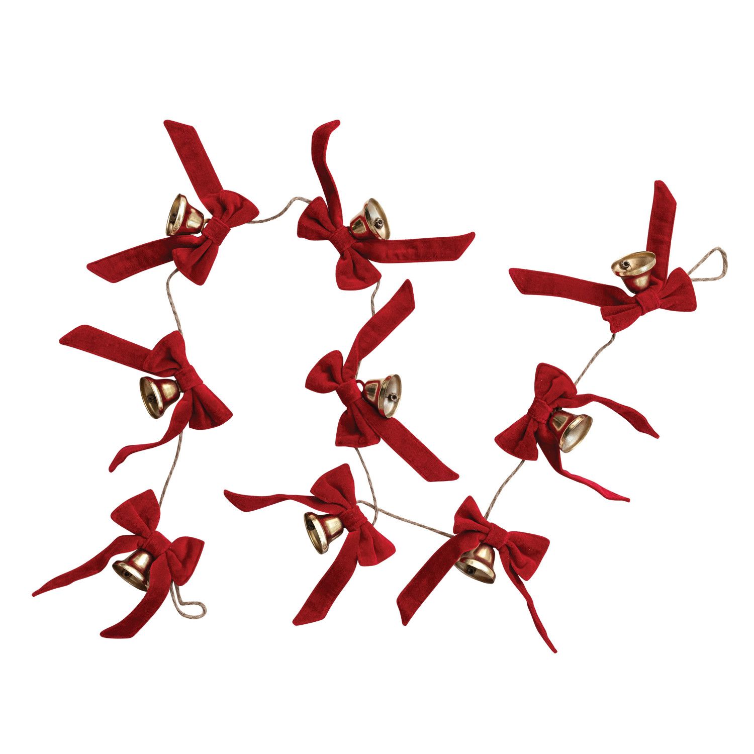 Retro Velvet and Bell Garland