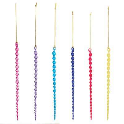 Spiral Glass Icicle Ornament
