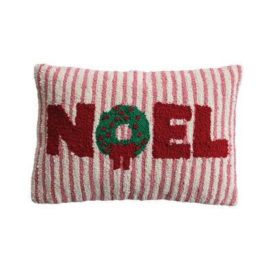 Noel Wreath Tufted Lumbar Pillow