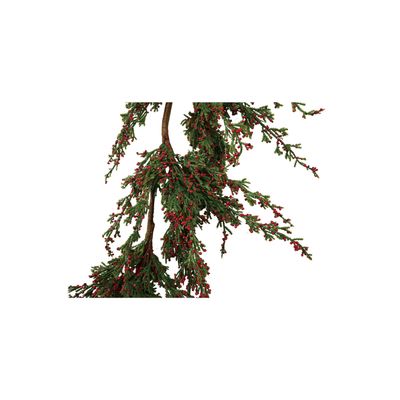 Faux Cypress Garland with Berries