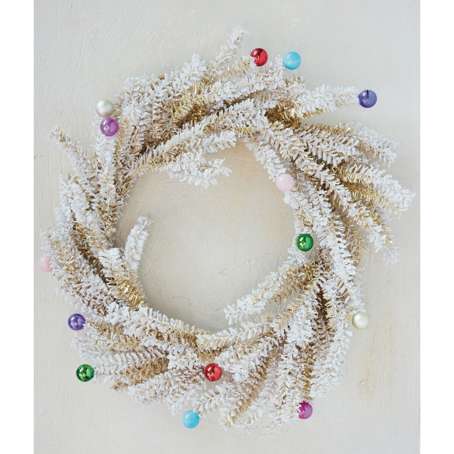 Snow Wreath with Ball Ornaments