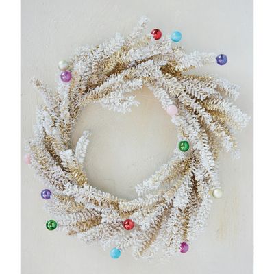 Snow Wreath with Ball Ornaments