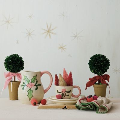 Boxwood Topiary with Velvet Bow