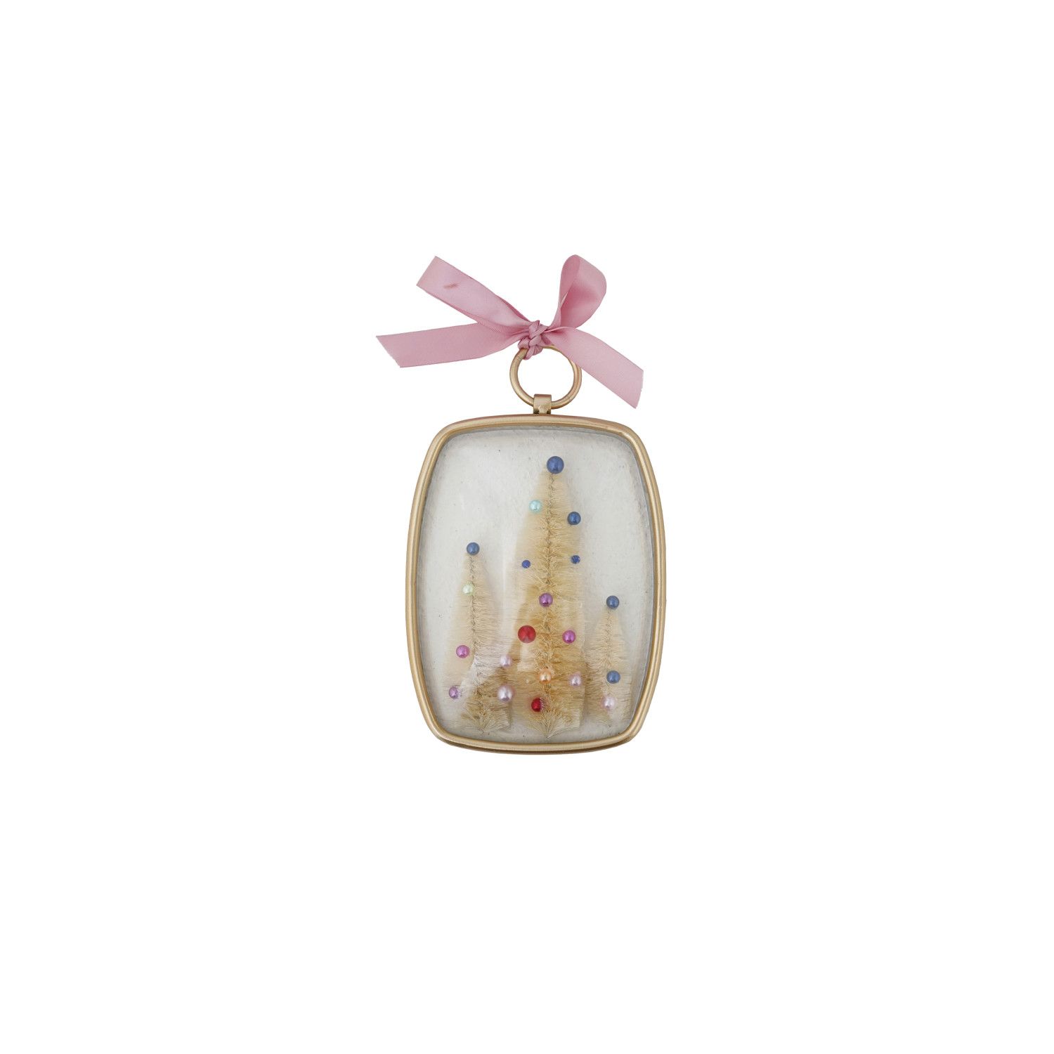 Framed Bottle Brush Tree Ornament