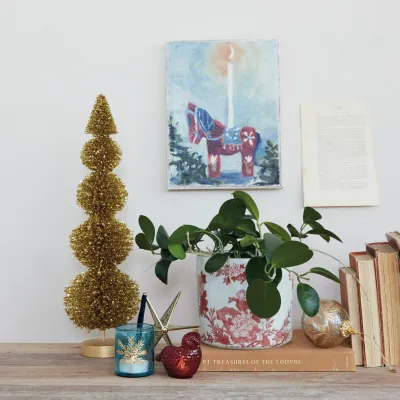Burgundy Botanical Planter