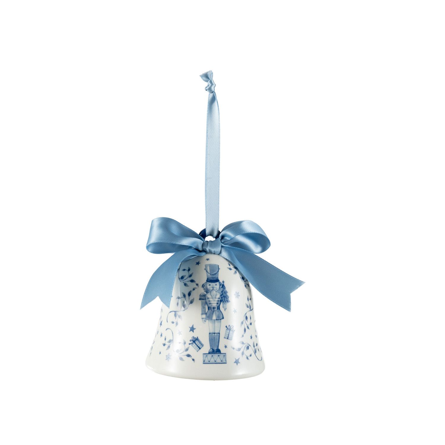 Blue and White Bell Nutcracker Ornament