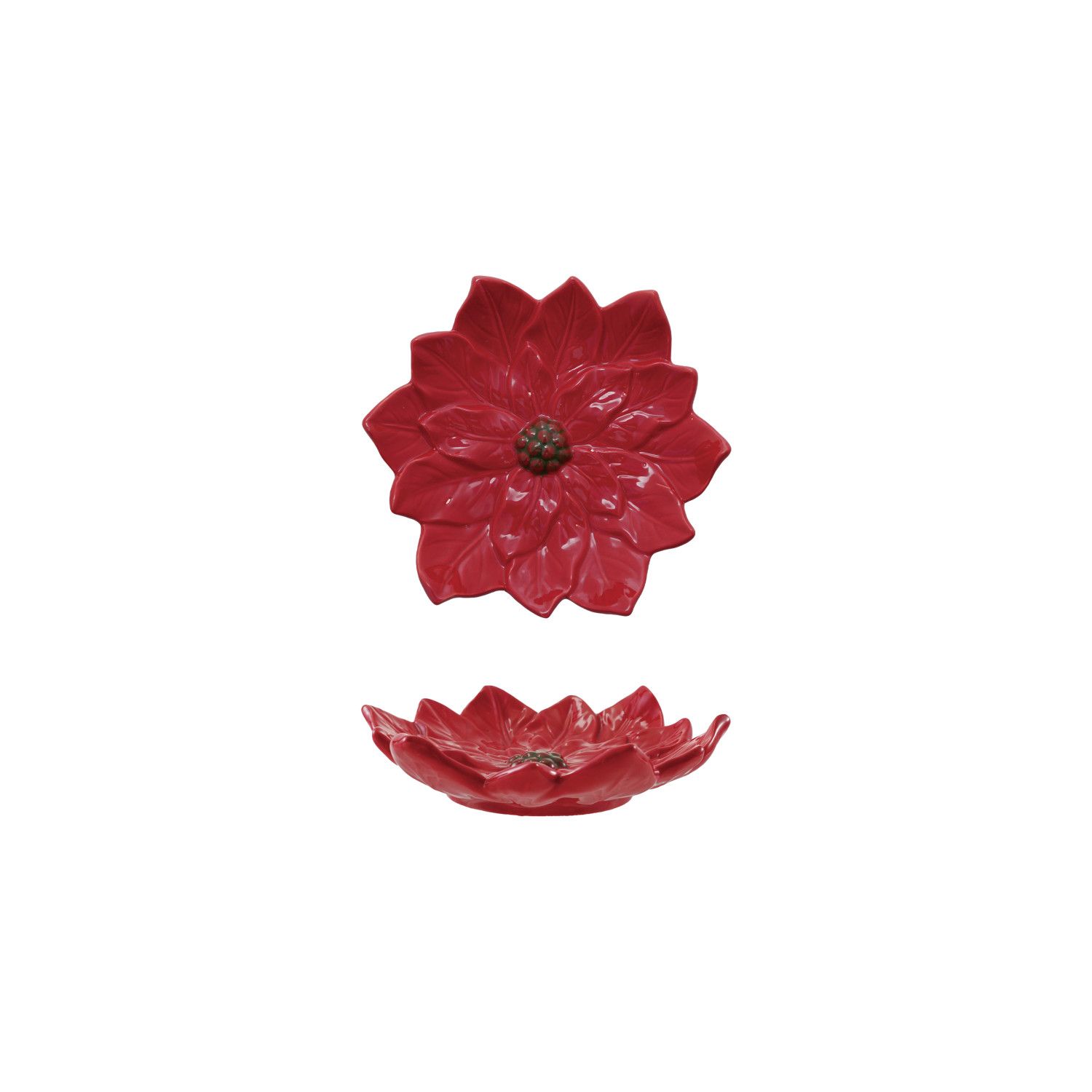 Poinsettia Bloom Dish
