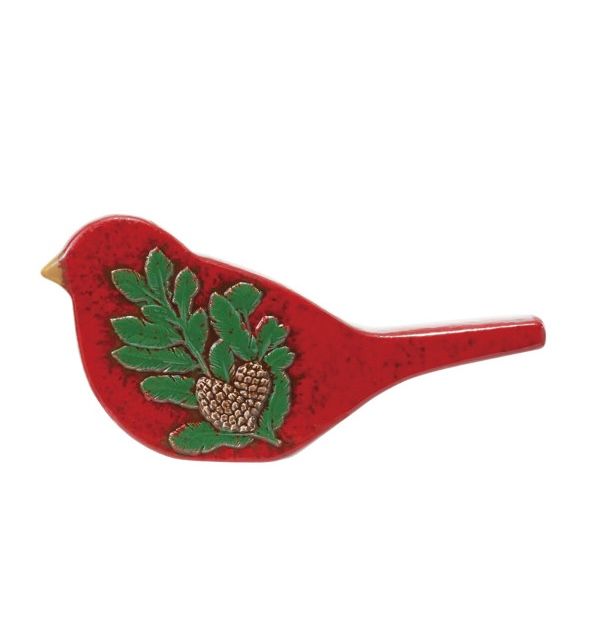 Botanical Red Bird, Style: Pinecone