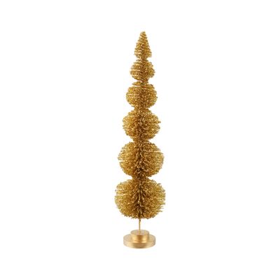 Gold Glitter Bottle Brush Tree