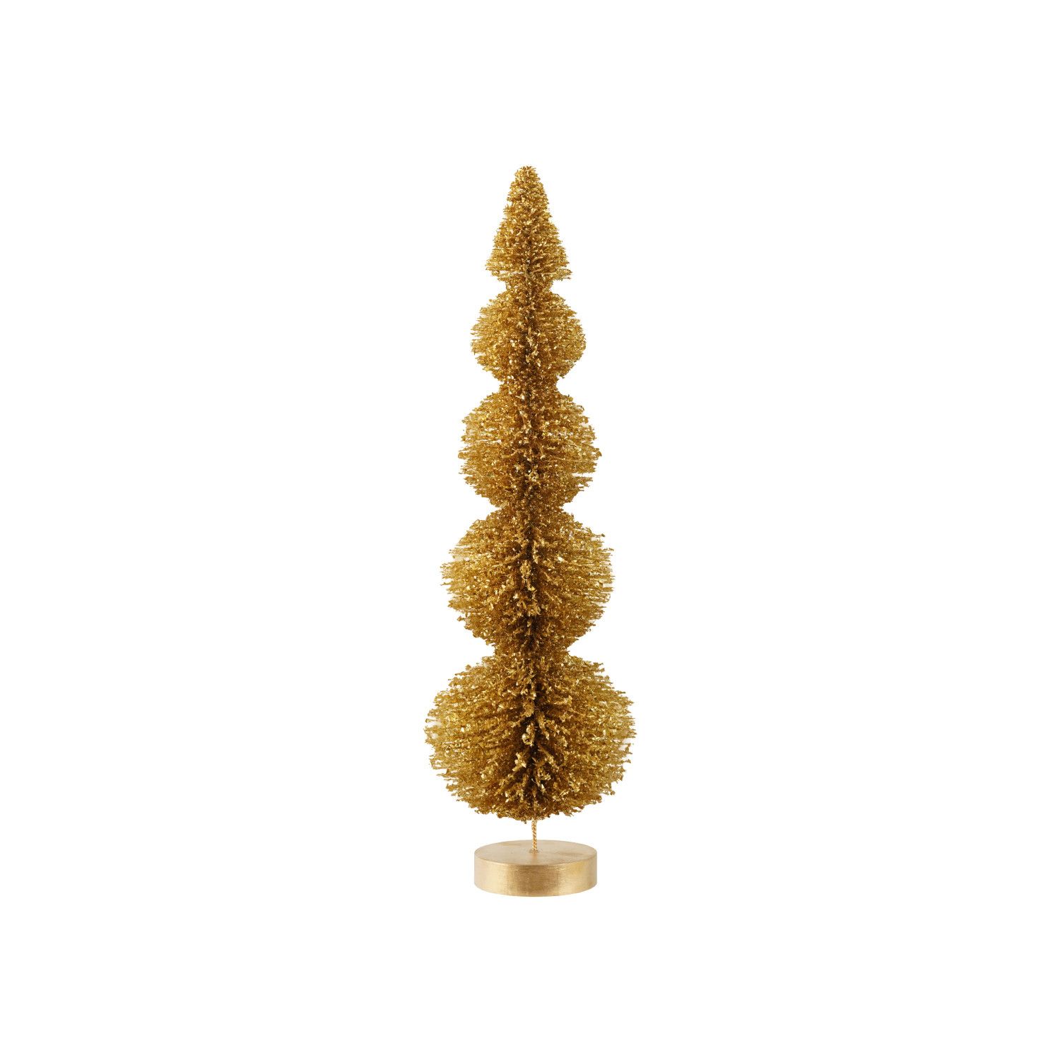 Gold Glitter Bottle Brush Tree, Size: 23"