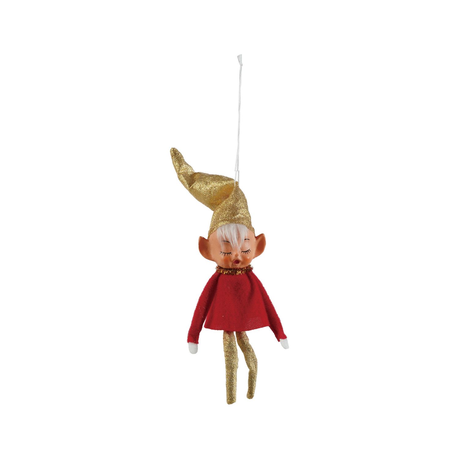 Vintage Red Elf Ornament