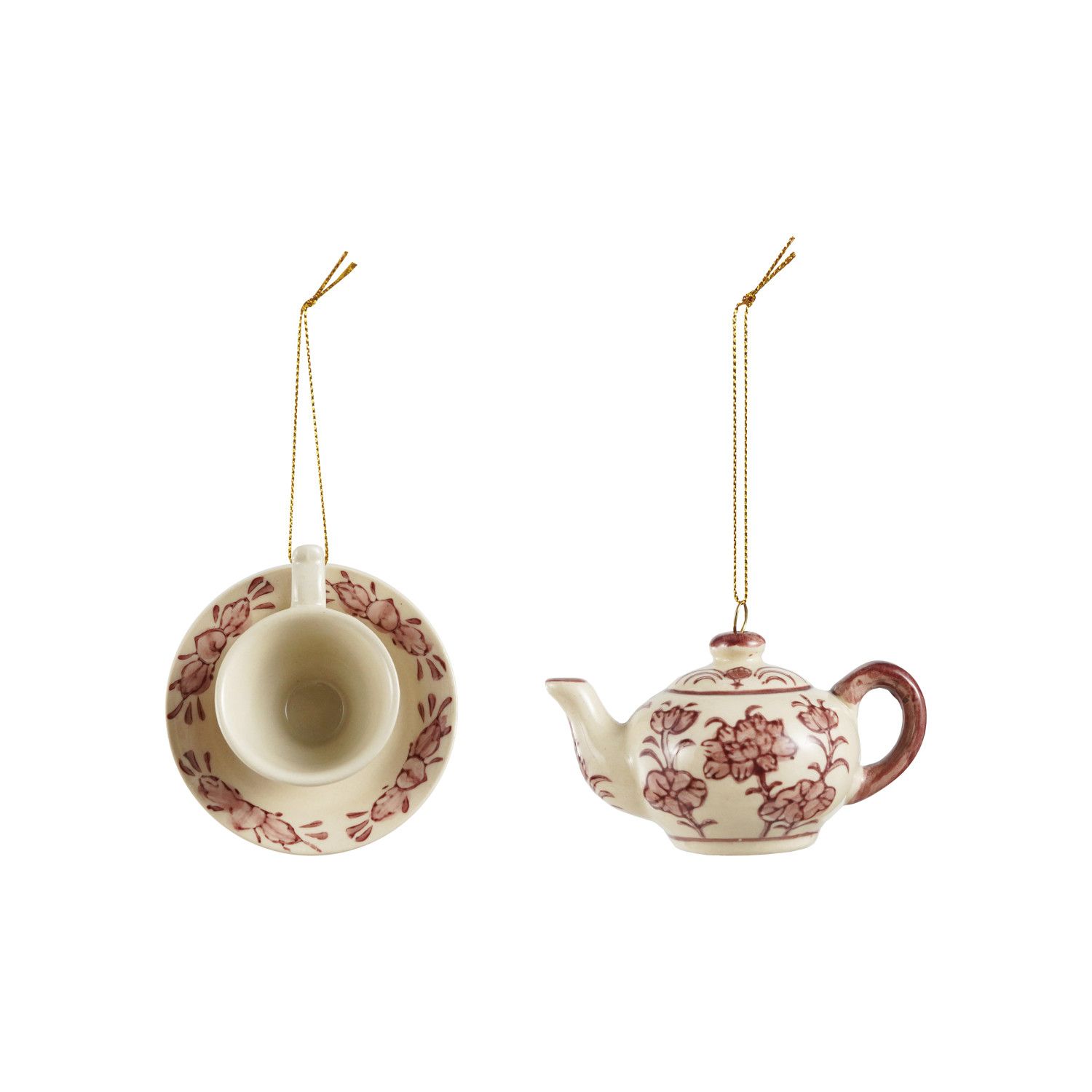 Botanical Motif Teapot Ornament