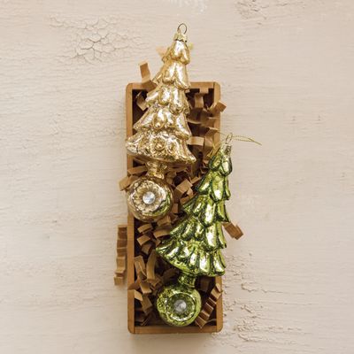 Mercury Glass Tree Ornament