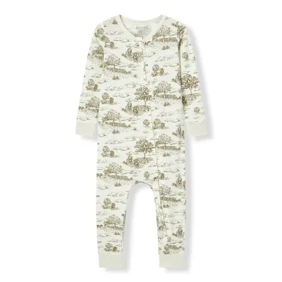 Country Toile Luxe Zipper Pajama