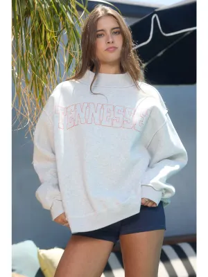Tennessee Embroidered Mock Neck