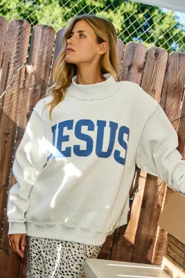 Jesus/God Is Good Reversible Mock Neck