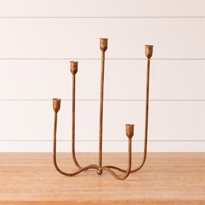 Hand Forged Brass Candelabra