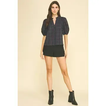 Lauren Plaid Blouse