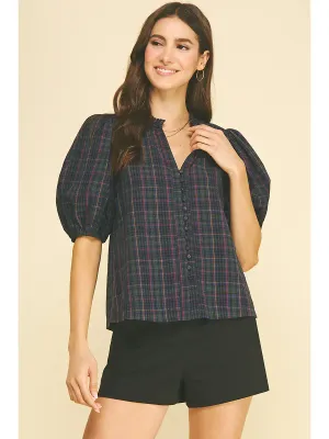 Lauren Plaid Blouse