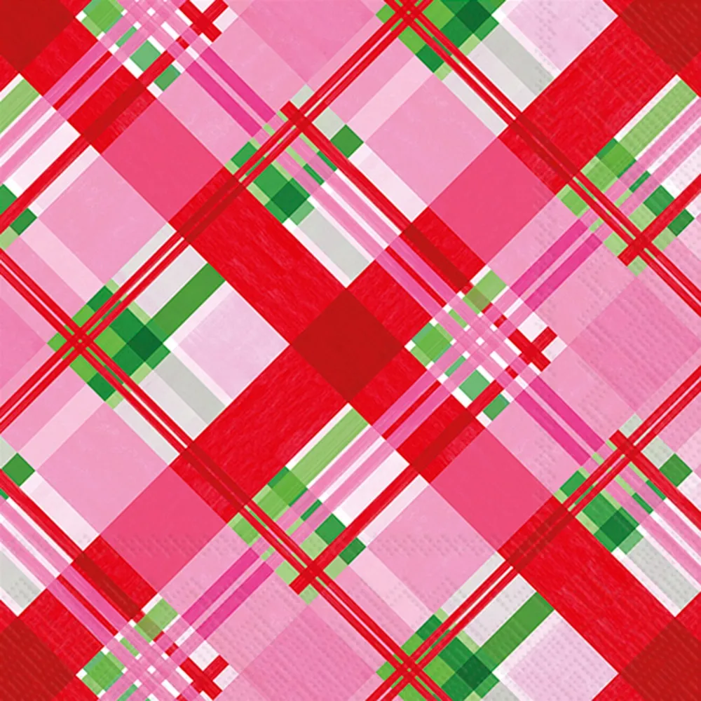 Pink Plaid Napkins