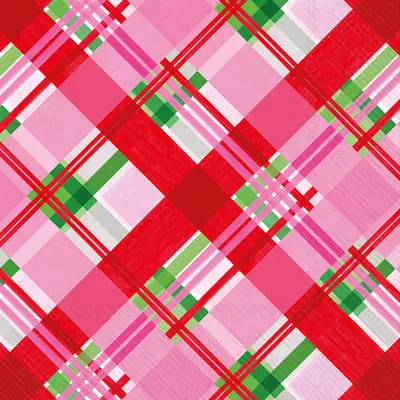 Pink Plaid Napkins