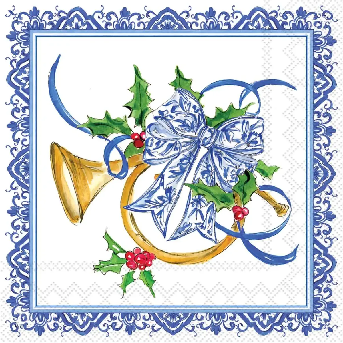 Blue Angels Horn Cocktail Napkins