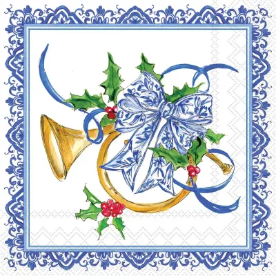 Blue Angels Horn Cocktail Napkins