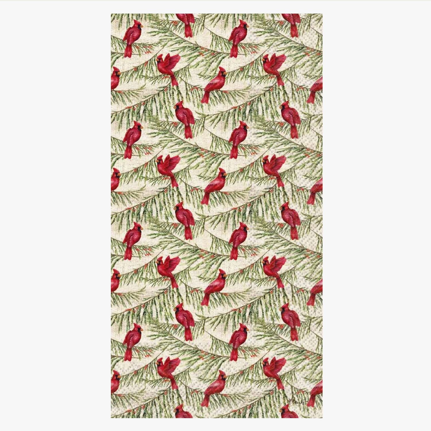 Cardinal Pine Guest Napkins