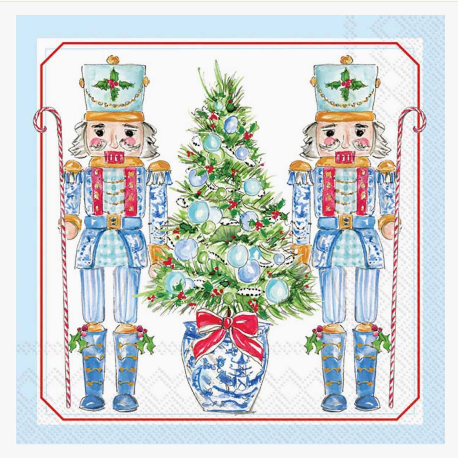 Blue Nutcrackers Cocktail Napkins
