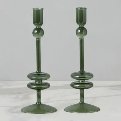 Emerald Glass Candelstick