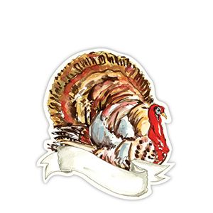 Handpainted Turkey with Banner Die-Cut