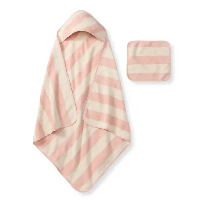 Rugby Stripe Woven Terry Towel &amp; Washcloth Set