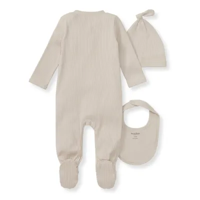 Organic Cotton Onesie, Bib and Hat Set