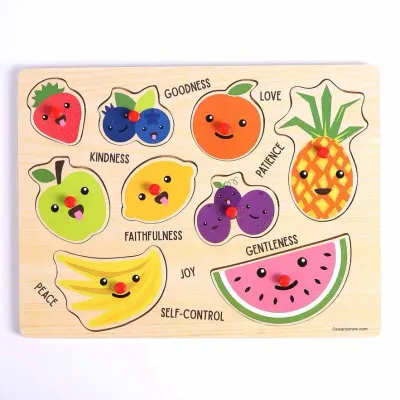 Fruit of the Spirit Wood Peg Puzzle