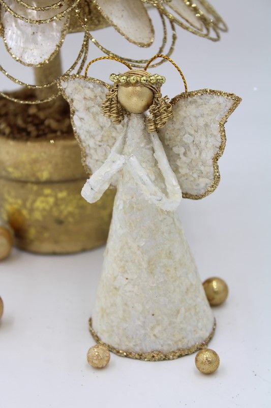 Capiz Angel Ornament