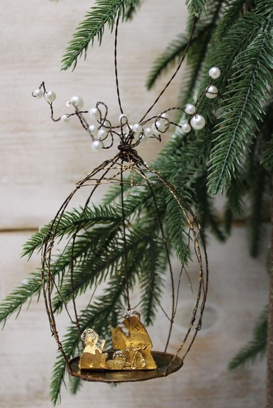 Wire Nativity Ornament