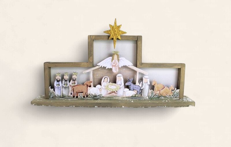 Layered Nativity Scene
