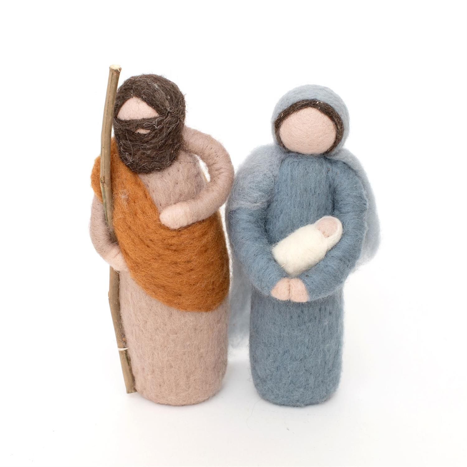 Felted Wool Holy Family Set