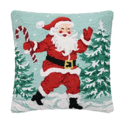 Santa with Candy Cane Pillow