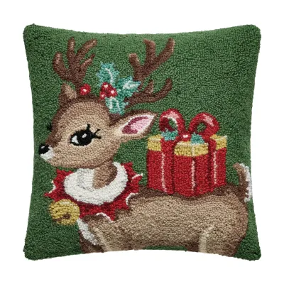 Reindeer with Present Pillow
