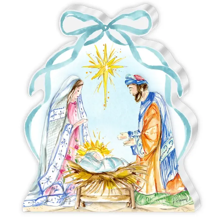 Acrylic Holy Family with Bow